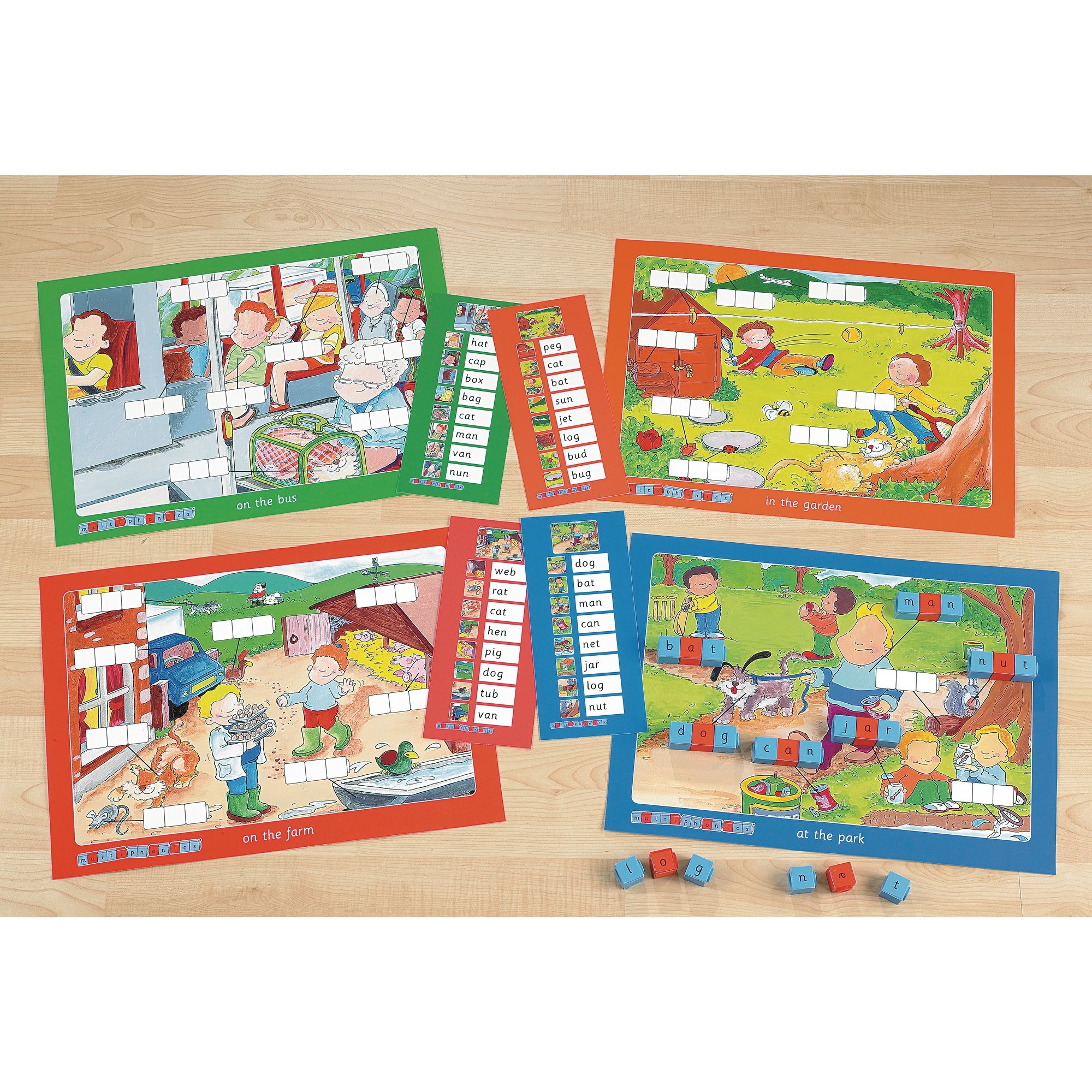 CVC Word Building Mats Set 2 "Out and About"